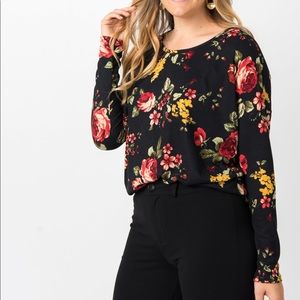 Urban Pullover Black/Red Floral
